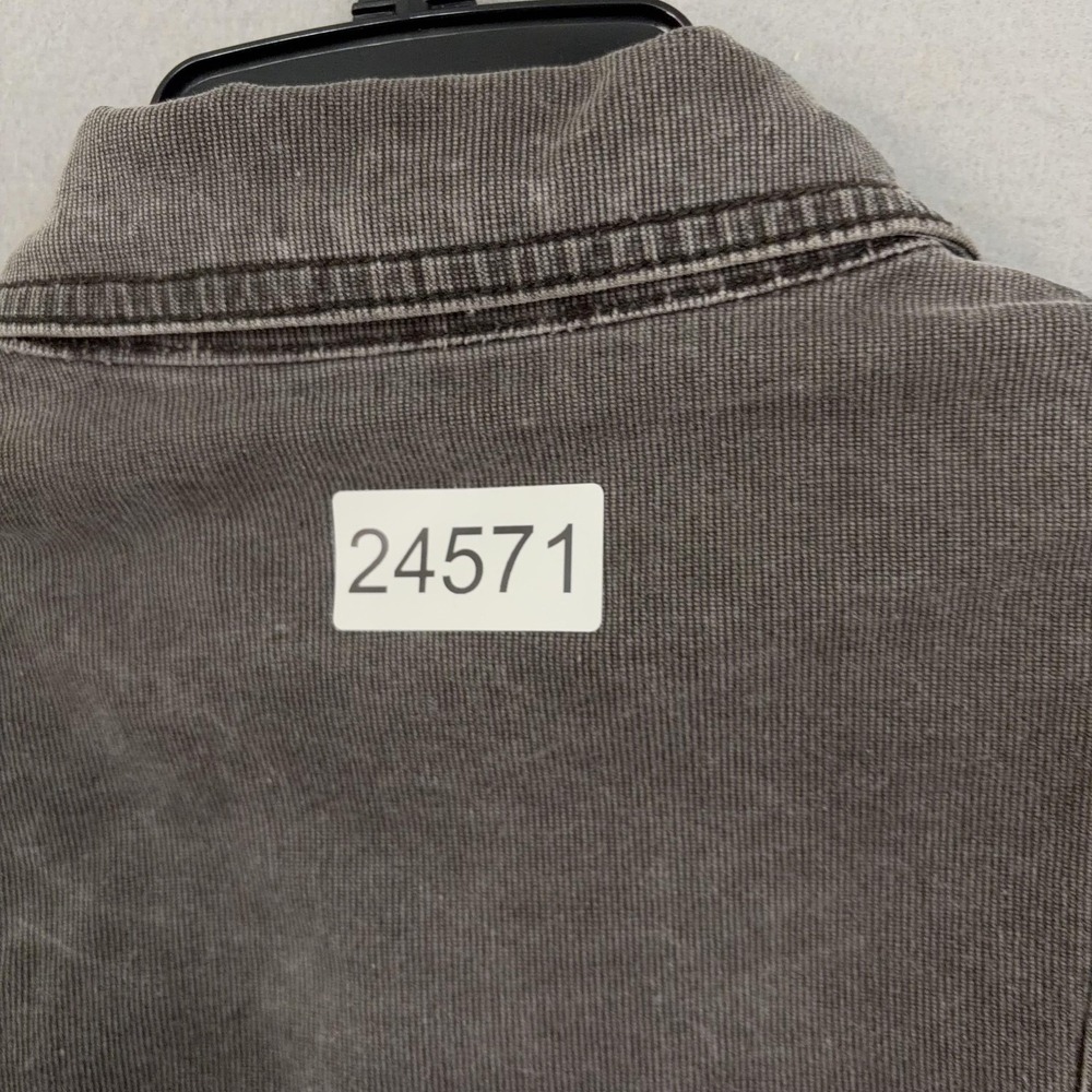 Fox Jacket Womens Medium Gray Full Zip Front Moto Biker Utility Buckle Back - Picture 14 of 14